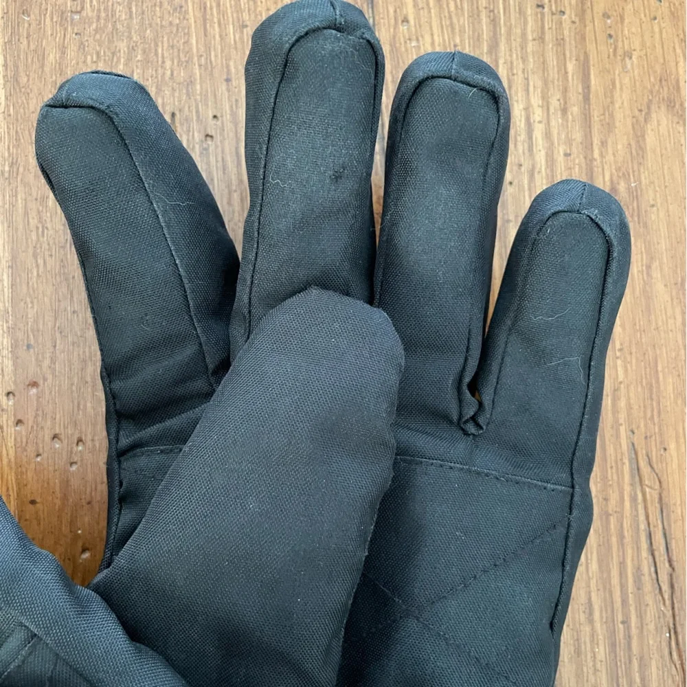 L-Bow Kids Black Waterproof/Breathable Snow Gloves L